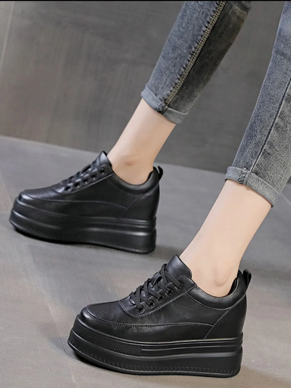 Sponge cake thick sole with increased height inside women's shoes casual women's shoes
