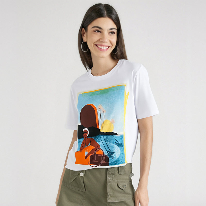 Women's T-shirts Blouse O-neck Top Cotton Tshirt Shirt Casual Tops Tees Short Sleeve Tee