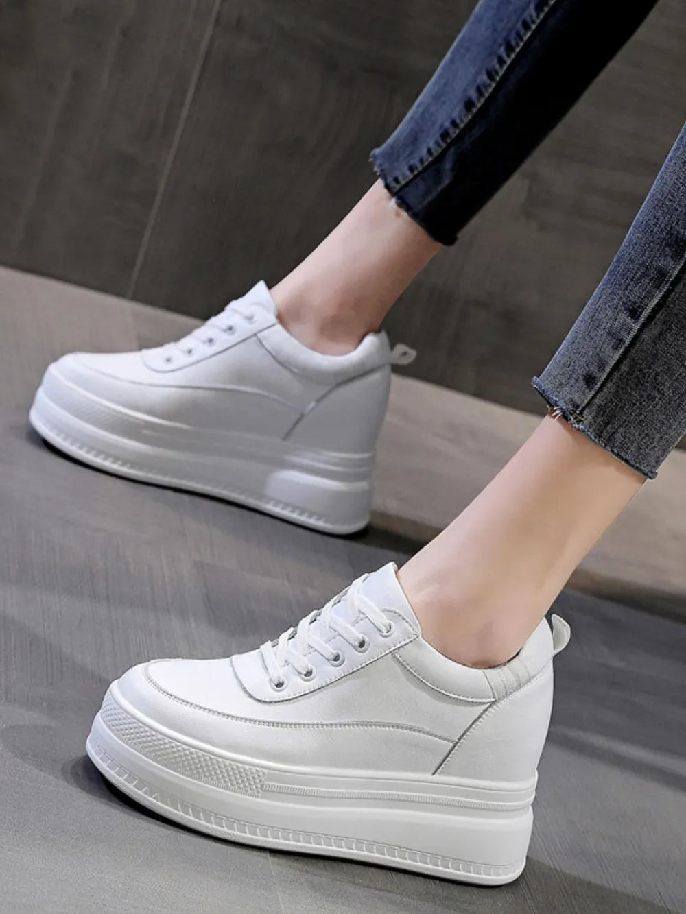 Sponge cake thick sole with increased height inside women's shoes casual women's shoes