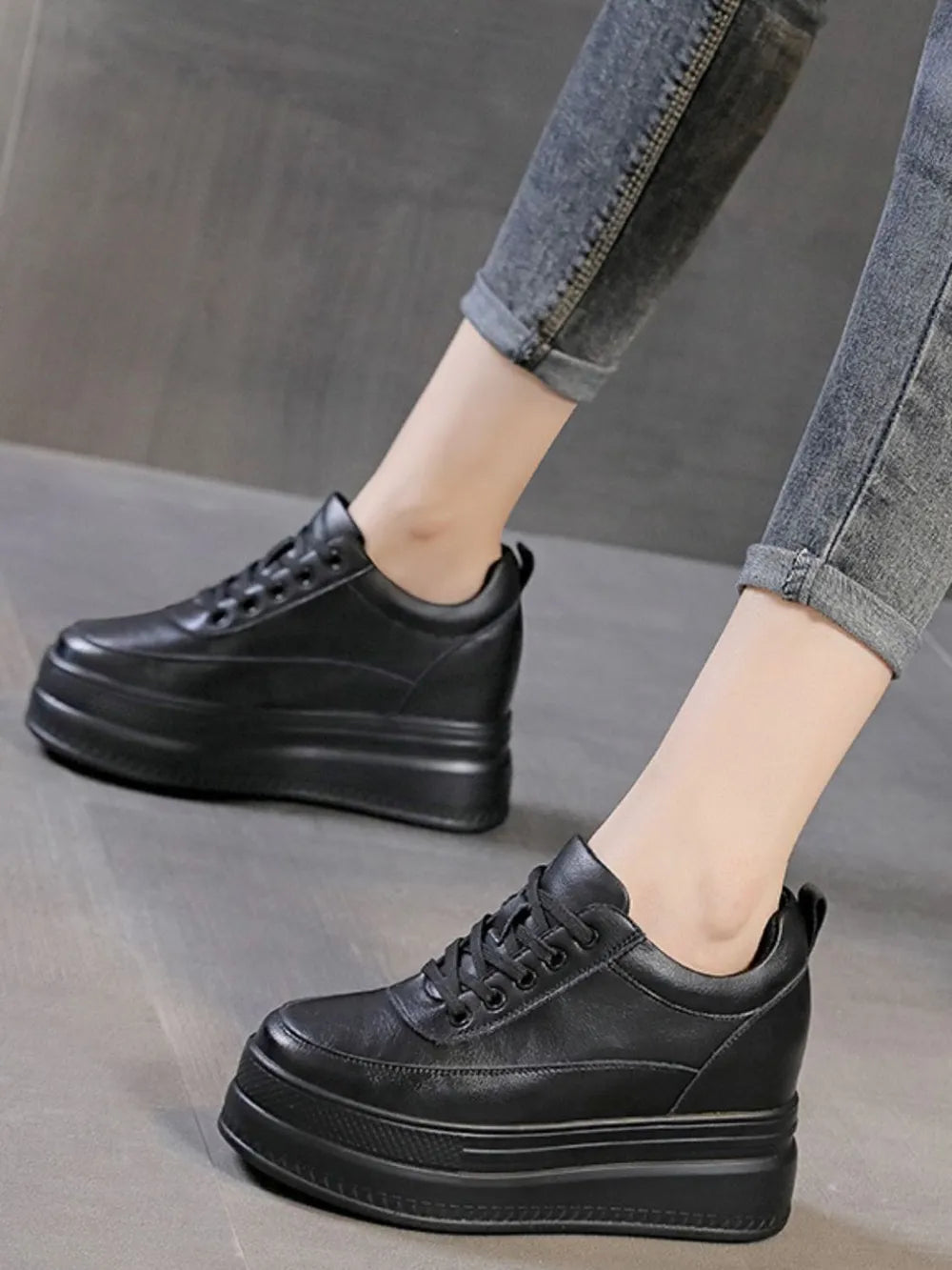 Sponge cake thick sole with increased height inside women's shoes casual women's shoes