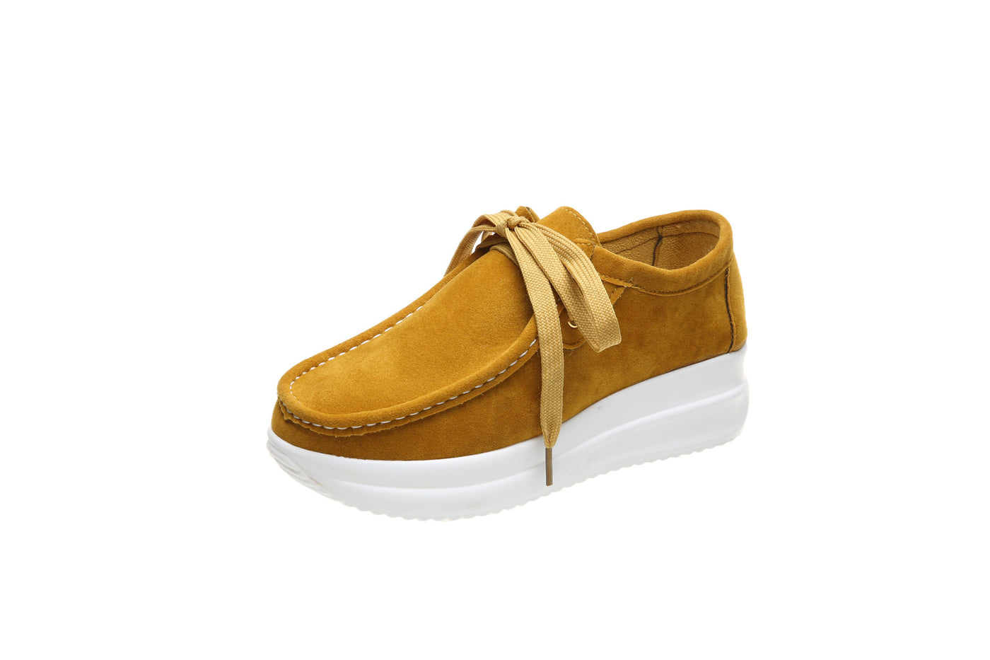 Casual sports single shoe round toe lace up flat bottom comfortable mesh women's shoes