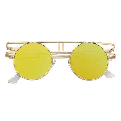 NewSteampunk Sunglasses Women Round Men Gothic Vintage