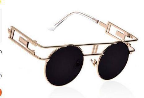 NewSteampunk Sunglasses Women Round Men Gothic Vintage