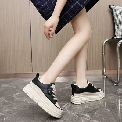 Summer Trendy White Shoes Thick soled Casual Shoes Student Shoes
