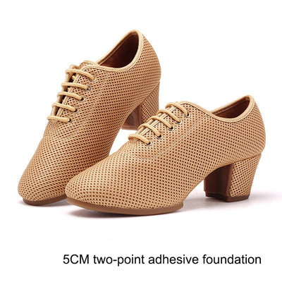 Latin dance shoes women's dance shoes soft soled dance shoes adult mid heeled teacher shoes square dance shoes summer shoes