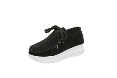 Casual sports single shoe round toe lace up flat bottom comfortable mesh women's shoes