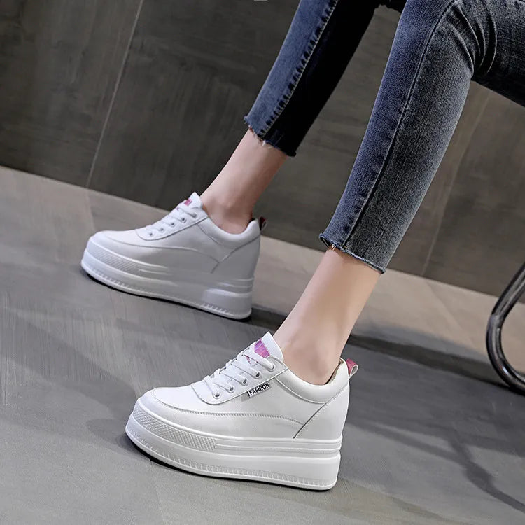 Sponge cake thick sole with increased height inside women's shoes casual women's shoes