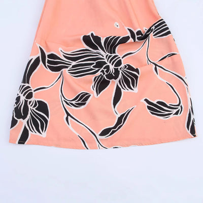 Wrinkle print short suspender dress for women
