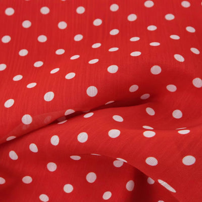 Lotus leaf edge embellished polka dot suspender dress for women