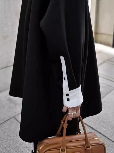 Fashion Women's Shirt Lapel Loose Fit Single Braested Long Sleeve Contrast Color Blouse Female Tide Autumn