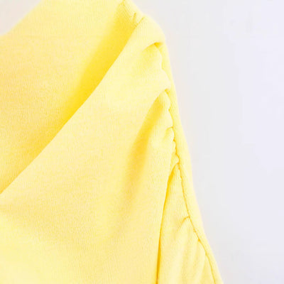 Backless pleated neck hanging dress for women