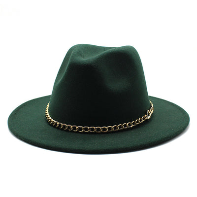 Broad-brimmed Hat Fashion Flat Brim Top Hat Men Women