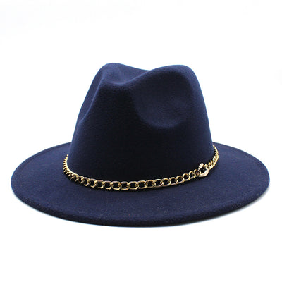 Broad-brimmed Hat Fashion Flat Brim Top Hat Men Women