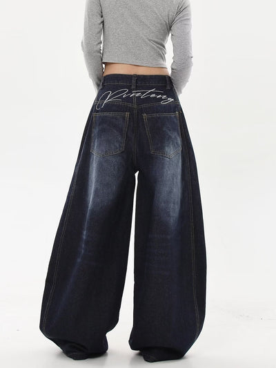 Pear Shapes High Waist Loose And Slimming Straight-leg Trousers