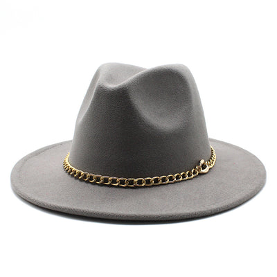Broad-brimmed Hat Fashion Flat Brim Top Hat Men Women