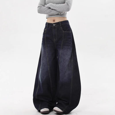 Pear Shapes High Waist Loose And Slimming Straight-leg Trousers