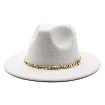 Broad-brimmed Hat Fashion Flat Brim Top Hat Men Women
