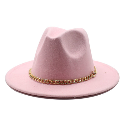 Broad-brimmed Hat Fashion Flat Brim Top Hat Men Women
