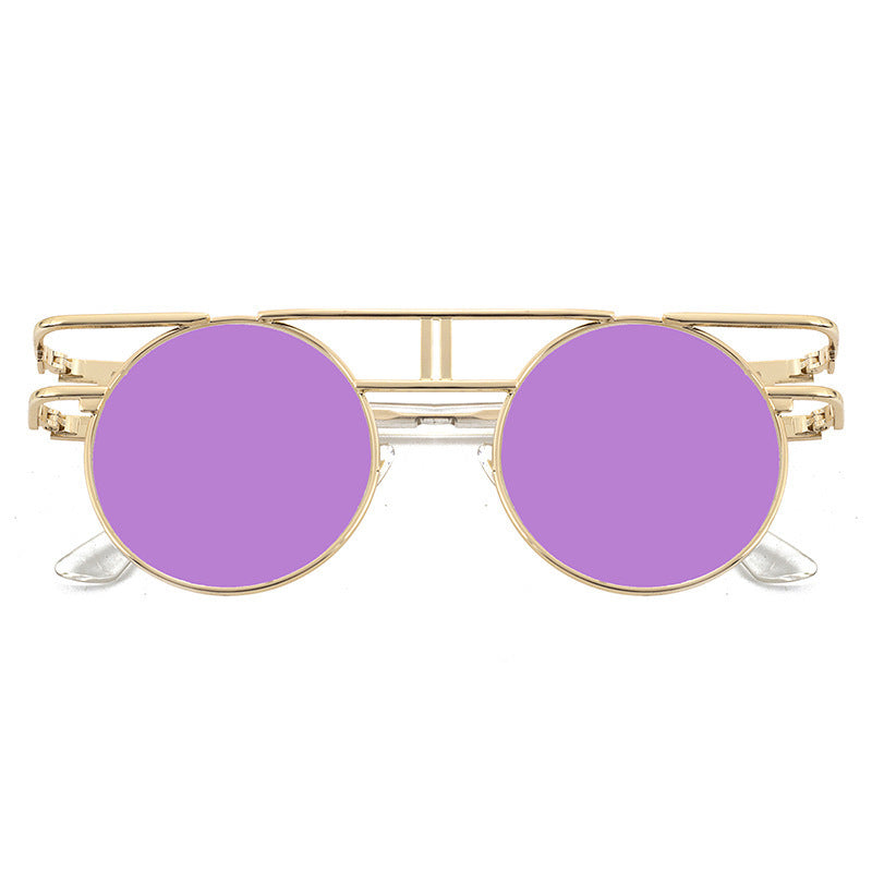 NewSteampunk Sunglasses Women Round Men Gothic Vintage