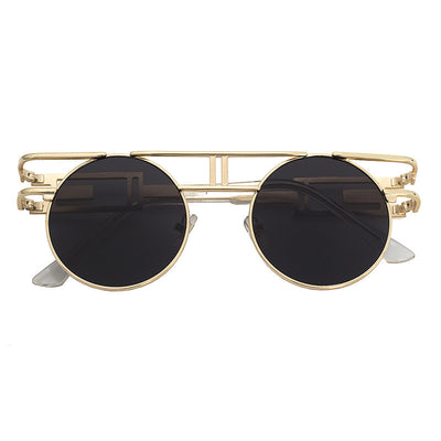 NewSteampunk Sunglasses Women Round Men Gothic Vintage